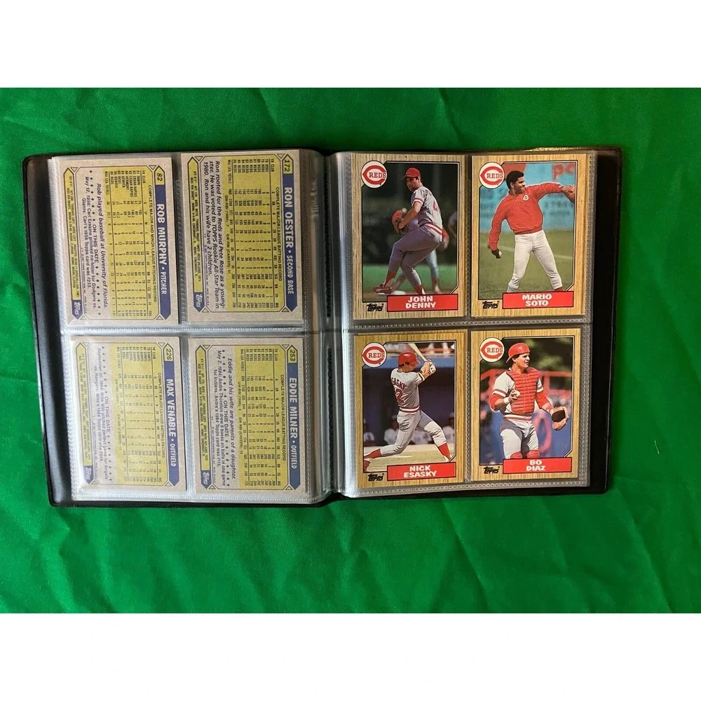 Cincinnati Reds 1987 Team Set with‎ 40 card collector album.